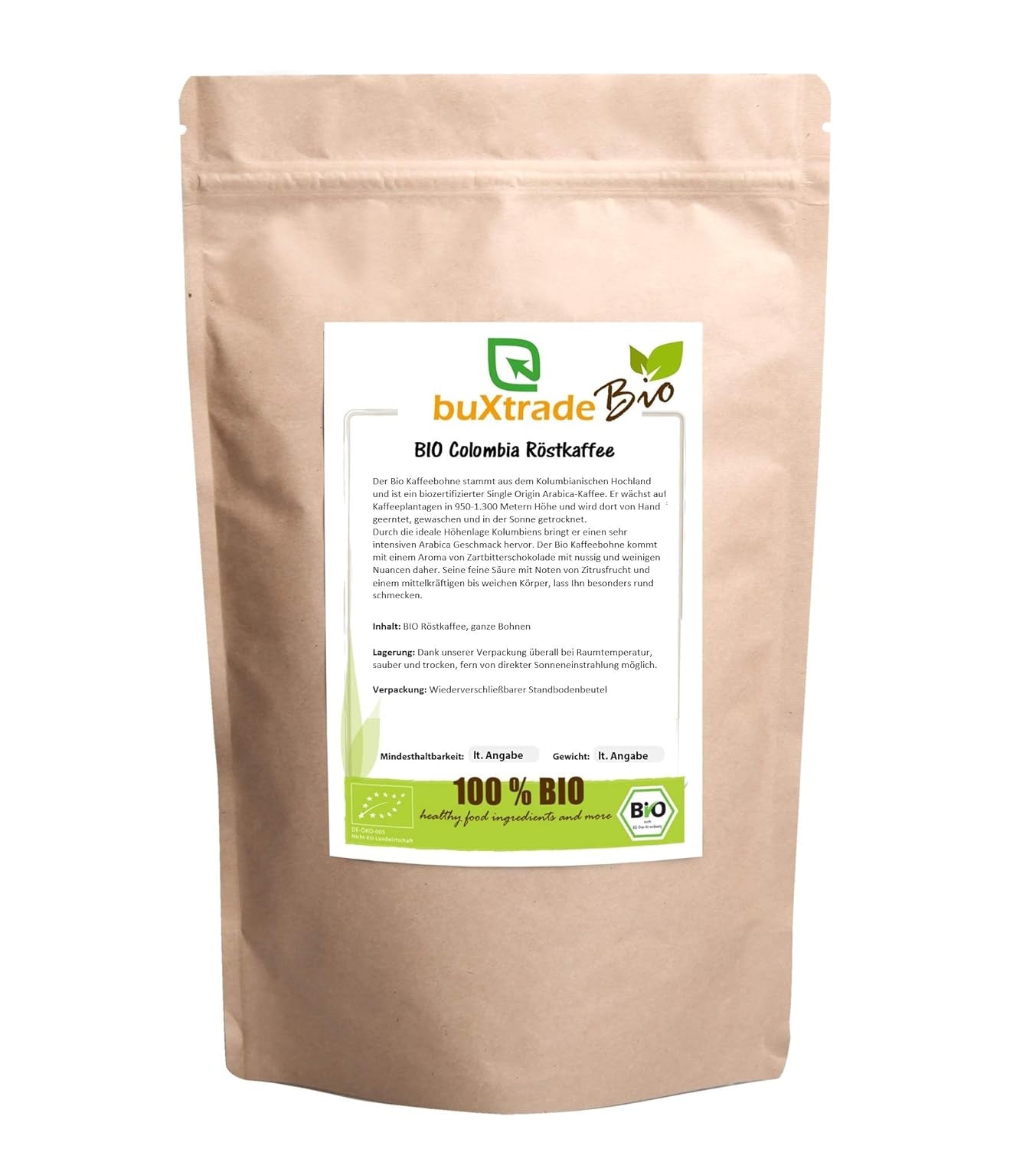 500g | Café Tostado Orgánico de Colombia | Café | Granos de café | Colombia | Café | comercio de cajas