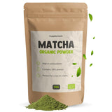 Cupplement Matcha 90 gramos orgánico - Té verde en polvo de la más alta calidad - Sin batidor ni alambre de bambú - Culunario - Set para principiantes - Latte - Batidor - Japón - Polvo - Té - Alambre - Bolsa - Batido