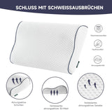 Z-Hom Almohada Cervical, Almohada Viscoelástica, Almohada para Dormir De Lado, Almohada Ergonómica, Almohada Antirronquidos, Almohada Ortopédica para Dormir, Funda Extraíble (49 X 30 X 7/10 Cm) Almohadas Ortopédicas Cervicales Naty Shop