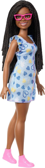 Muñeca Barbie Fashionistas núm. 229 con síndrome de Down en vestido de corazón, desarrollado en cooperación con la Sociedad Nacional del Síndrome de Down, HYK14 Naty Shop Dolls