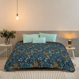 Bleu Câlin Edredón Hermance estampado 1 persona, poliéster, azul/gris, 140 x 200 cm Edredones y edredones Naty Shop Azul/gris 220X240 cm