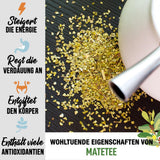 ORIGEENS BIO YERBA MATE CON LIMÓN Y JENGIBRE 200 G - El té energizante I Té de Yerba Mate Orgánica, sin tostar, hojas, sin tallos ni polvo