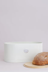 , Panera "Living" de acero inoxidable color crema, con tapa de bambú, crema Cajas para guardar alimentos Naty Shop