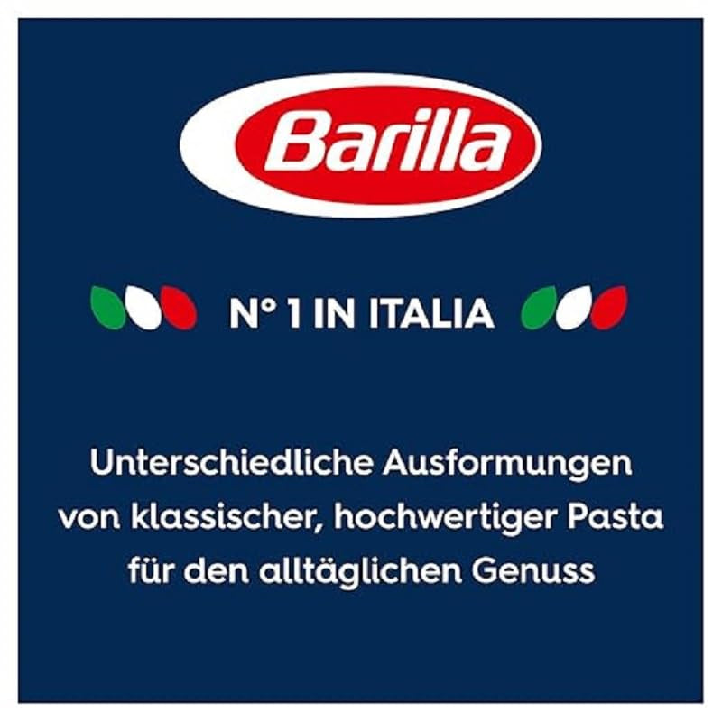 Pasta Barilla Clásica Girandole no. 34, elaborado con trigo duro de alta calidad, siempre al dente (1 x 500g)