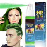 Color de laca para el cabello - 30 ml Spray de color de cabello verde temporal, tinte para el cabello natural Spray de color de cabello temporal, tinte de cabello lavable para fiesta Cosplay Halloween (verde) Tinte para el cabello Naty Shop Green