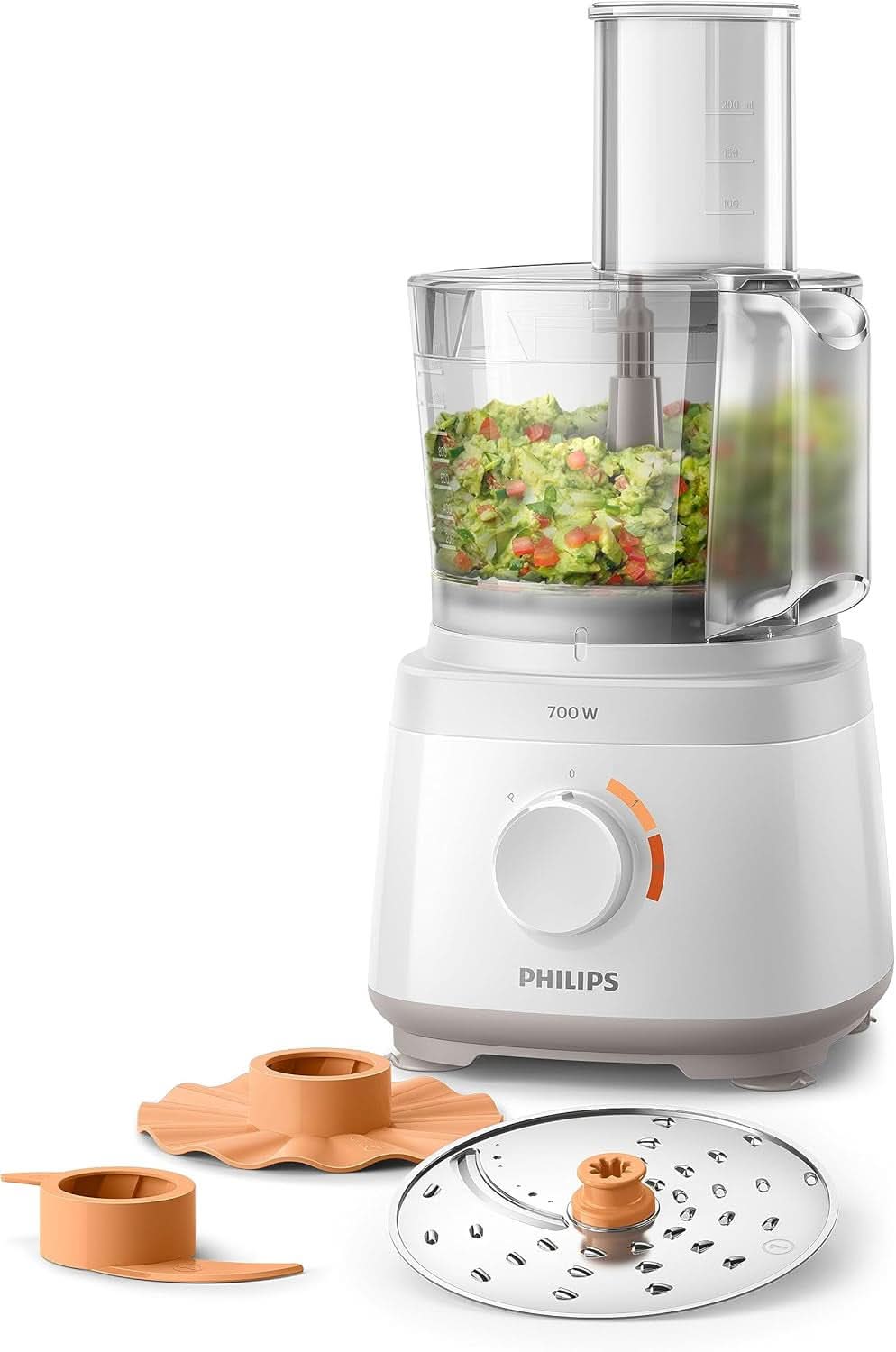 Philips Kompakte Küchenmaschine - 850 W, 31 funciones, 2,1 litros de capacidad, Powerchop, Edelstahlklinge (HR7530/10) Kitchen Naty Shop 700 W, 16 funciones