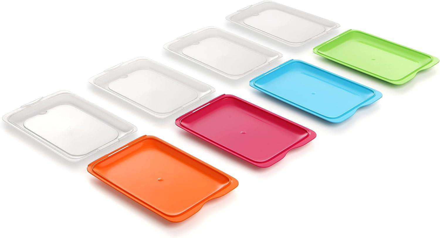 TATAY Fresh Slicer Box Juego de 4, sin BPA, reutilizable, apilable, apto para lavavajillas y MWO, colores aleatorios. Medidas 17cm x 3,2cm x 25,2cm Cajas de almacenamiento de alimentos Naty Shop