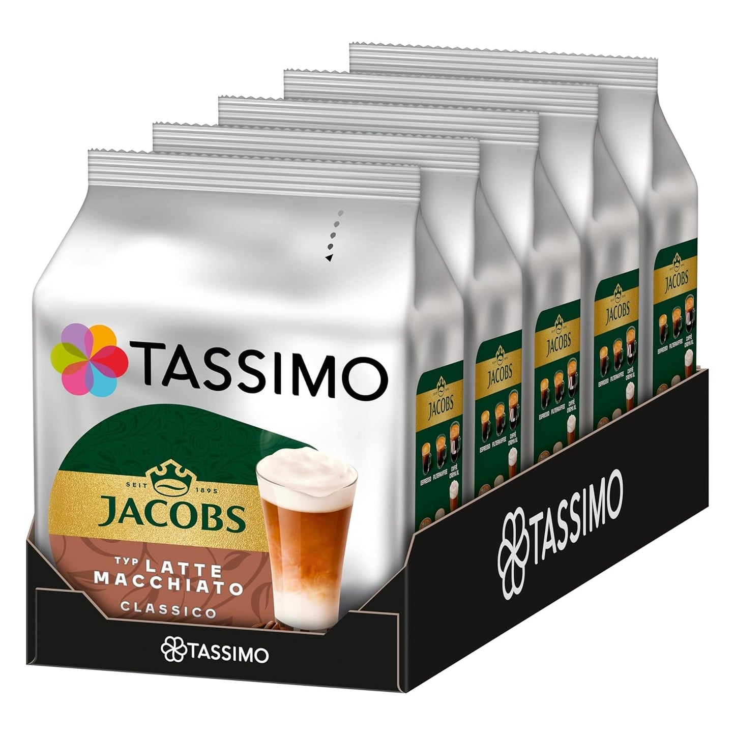 Tassimo Kapseln Jacobs Type Latte Macchiato Classico, 5 x 8 cápsulas, 40 cápsulas de café