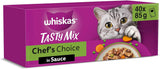 WHISKAS TASTY MIX Nassfutter en salsa para Katzen 40 x 85 g Elección del chef