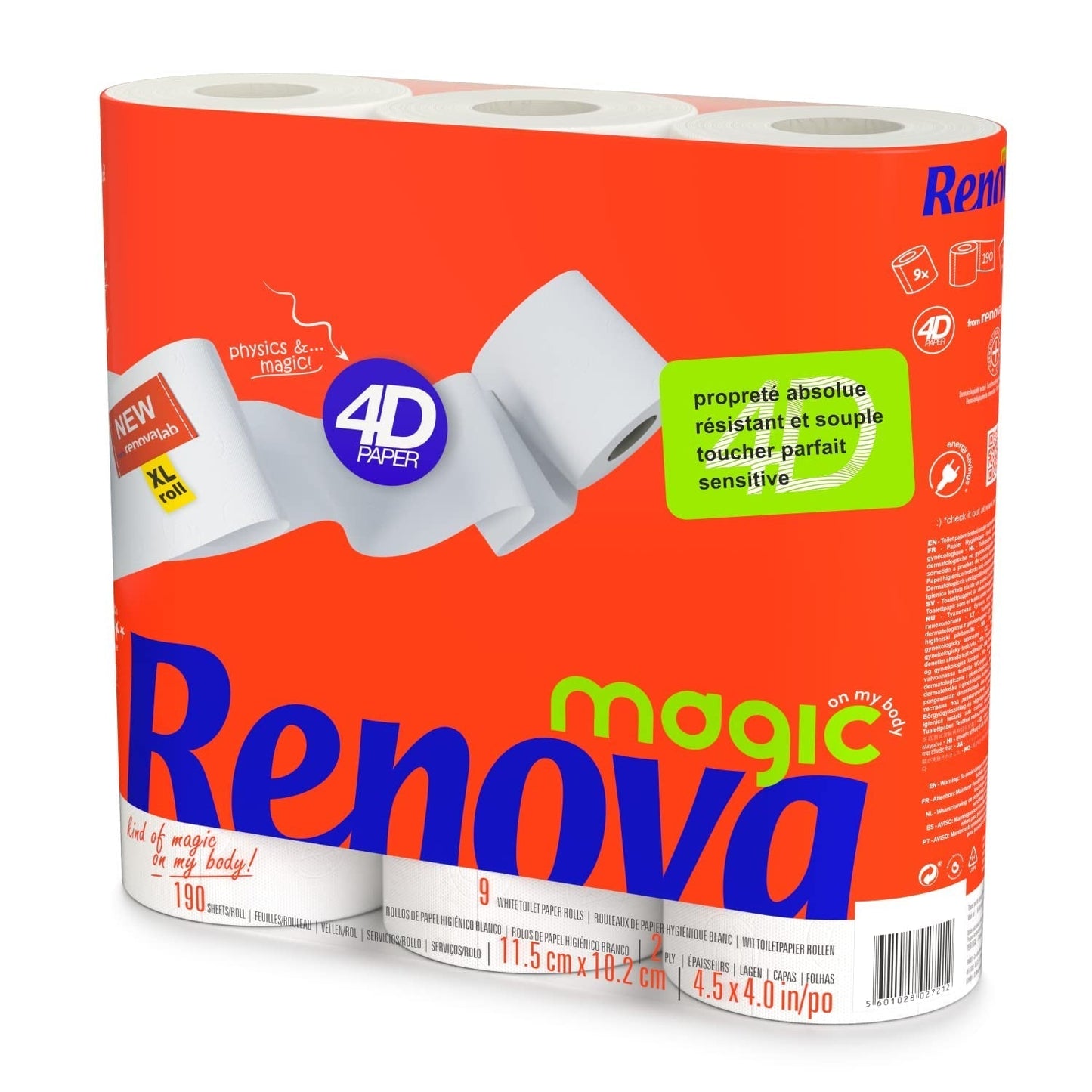 Papel higiénico Renova - 9 rollos