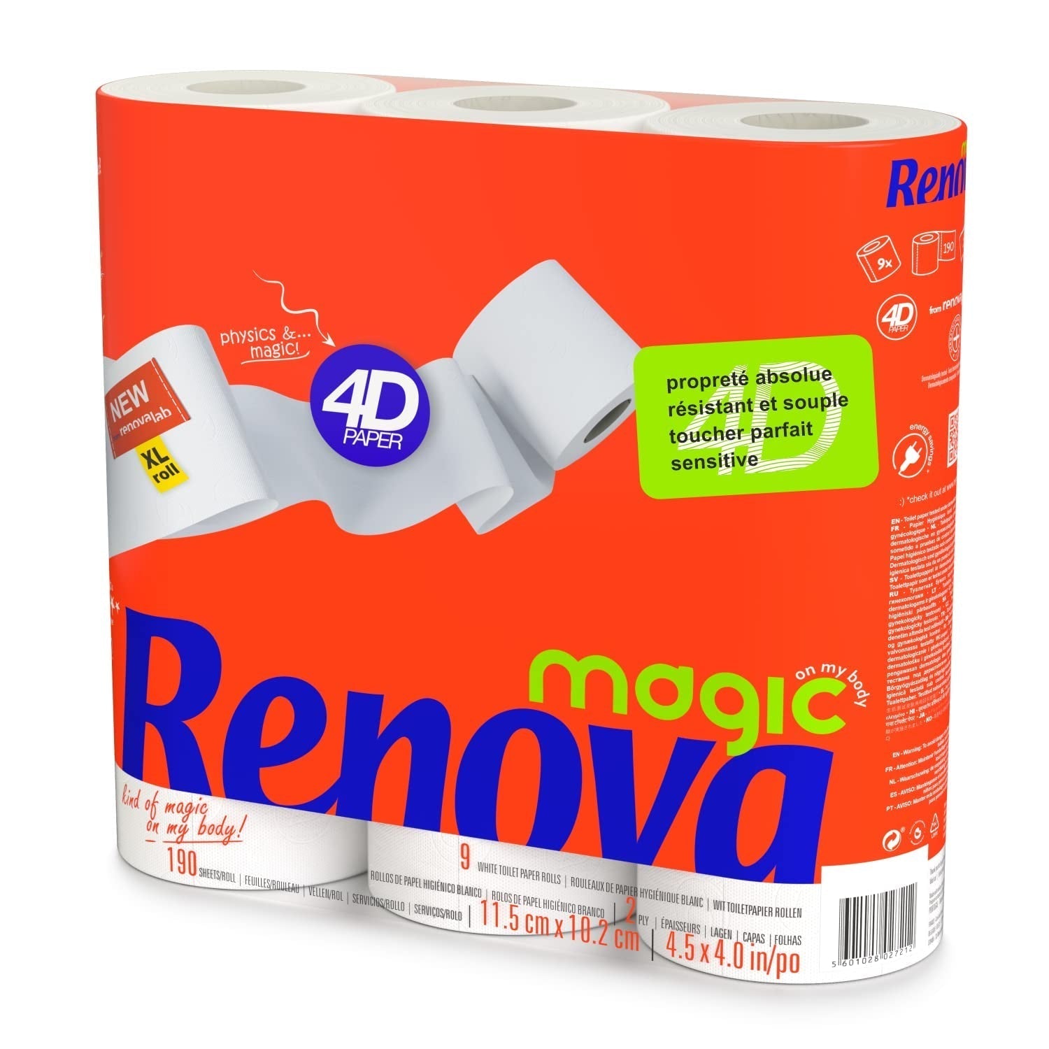 Papel higiénico Renova - 9 rollos
