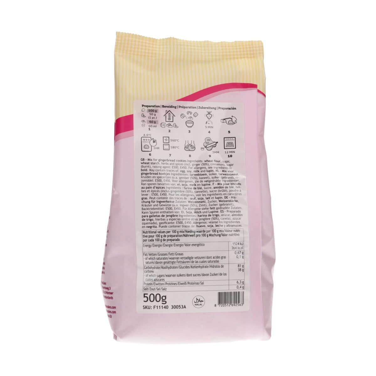 Funcakes Mix Für Lebkuchen 500 G Mezcla para hornear y cocinar Naty Shop