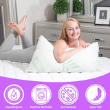 Paquete de 2 almohadas de bambú King Size - Almohada de cama ajustable de espuma viscoelástica triturada - Espalda, barriga, para dormir de lado, funda extraíble, alternativa refrescante al plumón de hotel, King (paquete de 2) Naty Shop Standard Pillows