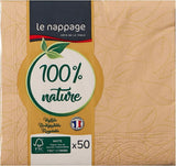 Le Napage 50 servilletas de tela 25 X 25 cm, 3 capas, FSC blanco