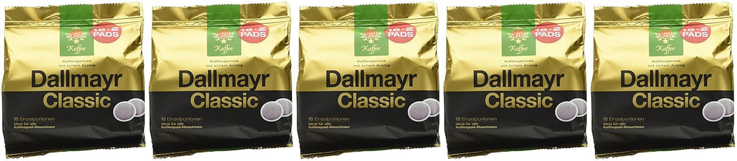 Kaffee Classic Kaffeepads 16 + 2, paquete de 5 (5 x 124 g)
