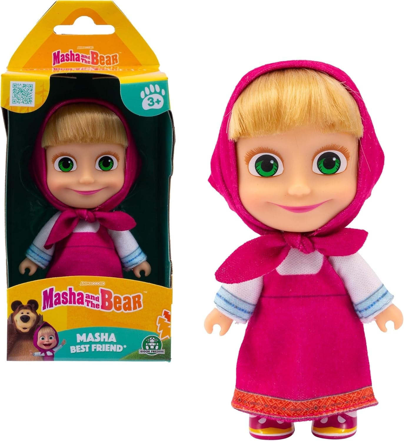 Muñeca Masha y Michka de 12 cm, traje de verano coleccionable, modelo de juguete para 3 años en adelante MHA001