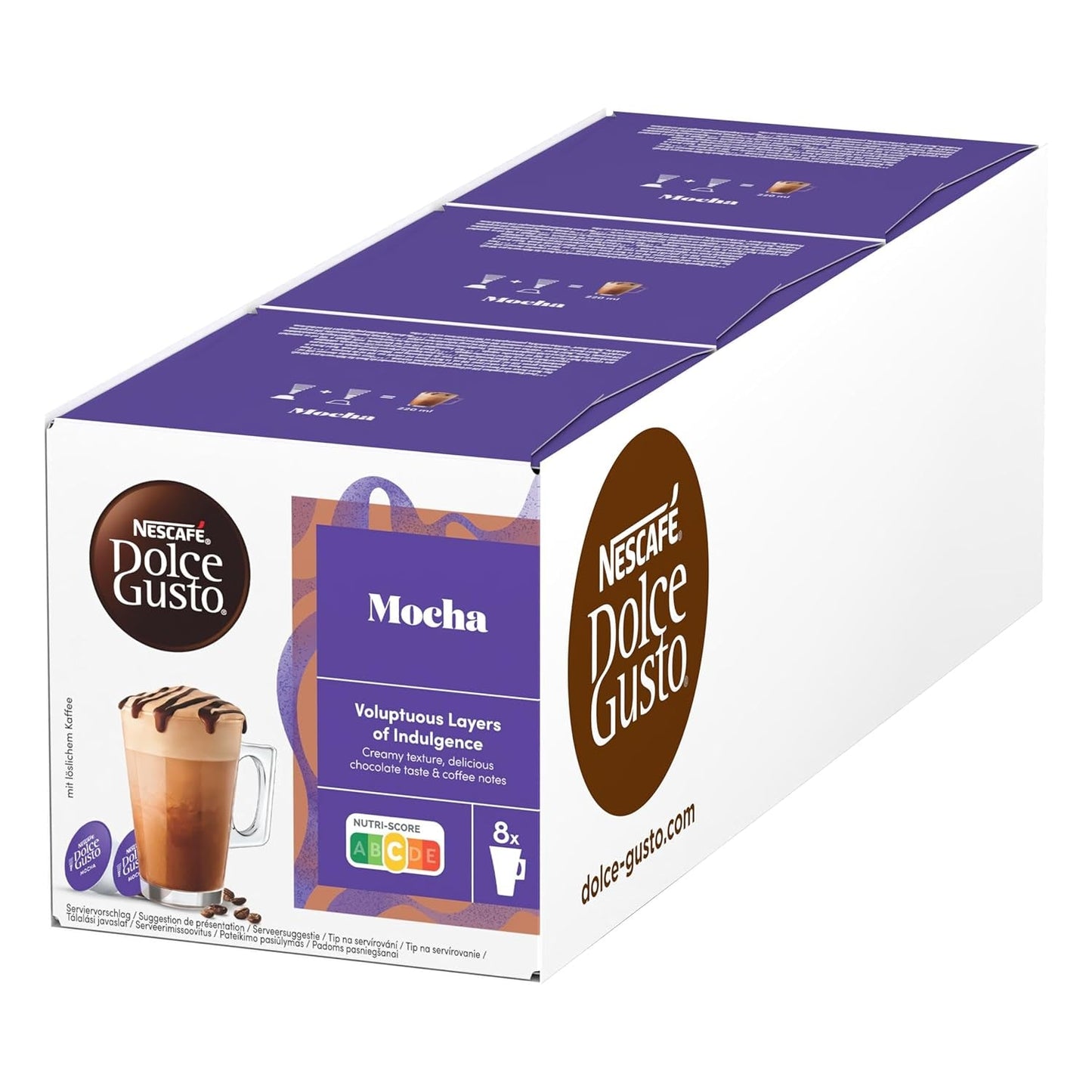 NESCAFÉ DOLCE GUSTO Mocha Kaffeekapseln Paquete de 3 (3 x 16 cápsulas)