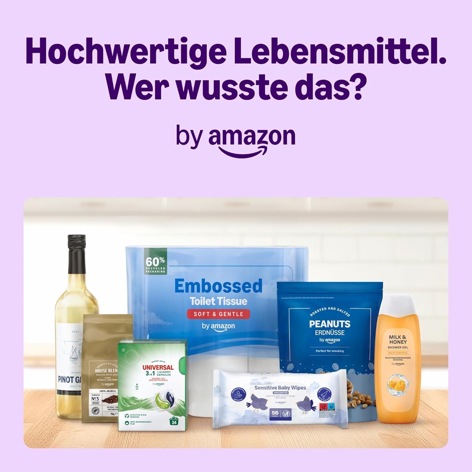 de Amazon Sensitive Baby Tücher, Unparfümiert, 1008 Feuchttücher, 18er-Packung á 56 Stück (Zuvor eine Marke von Mama Bear, gleiches Produkt)