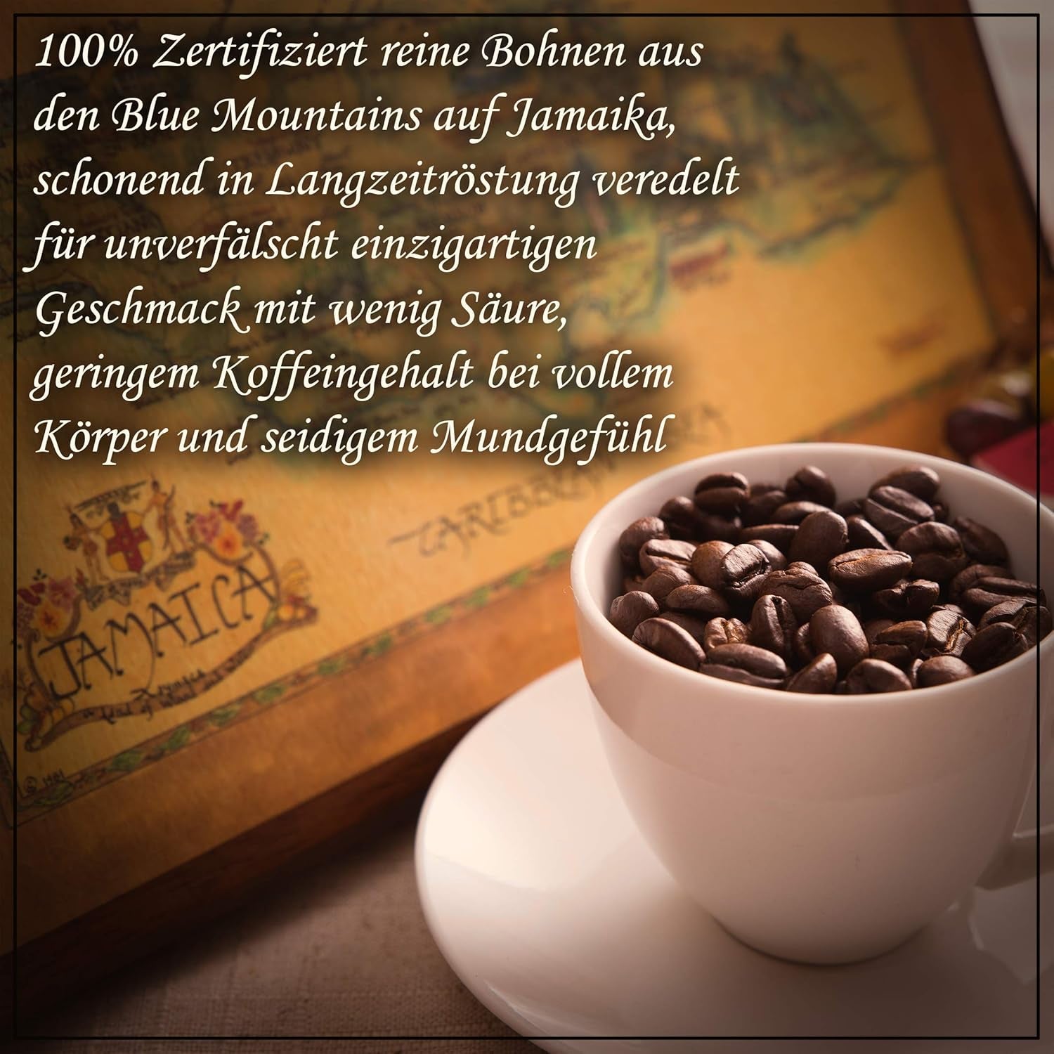 C&T Jamaica Blue Mountain AA Wallenford Estate Kaffee | 500g Ganze Bohnen Sortenrein | Rarität aus Jamaica de origen único