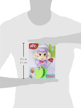 Simba 104010192 - Sonajero musical mono ABC, 2 elementos sensoriales, con función musical, 17cm, juguete para niños, a partir de 6 meses Baby Toys Naty Shop
