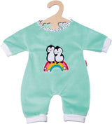 Heless 1181 - Mono para Muñeca con Diseño de Pingüino de Lunares Hecho de Suave Terciopelo con Bordado de Alta Calidad Talla 28-35cm