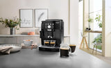 De'Longhi Magnifica S Smart ECAM 230.13.B Cafetera espresso totalmente automática con espumador de leche para capuchino, espresso, café y café largo, botones de selección directa y mando giratorio, función 2 tazas, negra