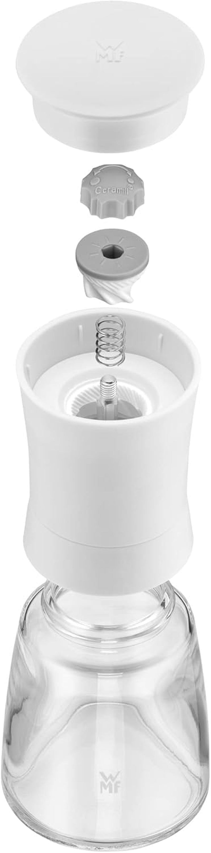 Molinillo de sal o pimienta WMF Trend 14 cm, sin relleno, molinillo de cerámica, plástico, vidrio, blanco Molinillos y Rebanadores Naty Shop