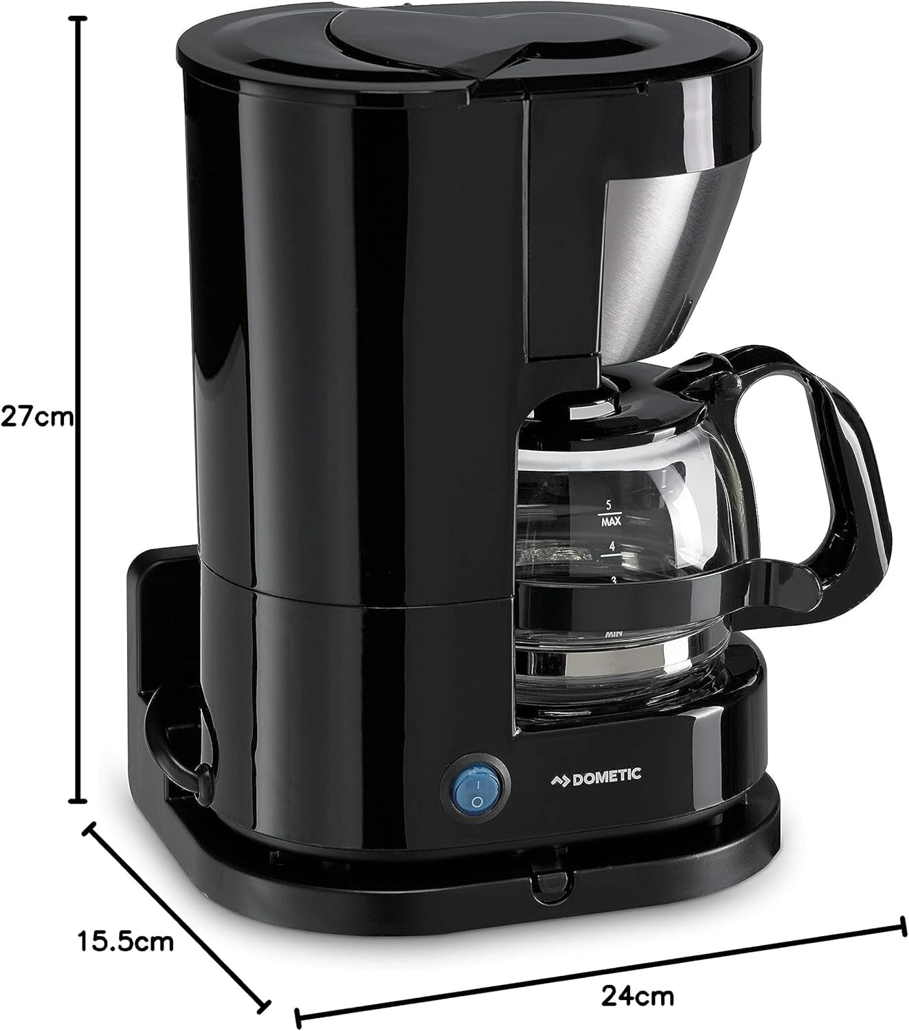 WAECO 9103533013 PerfectCoffee MC 052/MC 054 Cafetera de 5 tazas, 12 o 24 voltios, para conexión en coches o camiones