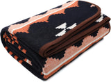 ACUSHLA 200,7X160 Cm, 1,7 Kg, Manta, Manta De Lana, Cálida Manta De Viaje, Manta De Punto, Decorativa, Mantas para Sofá, Silla, Sofá, Cama, Sala De Estar, Camping, Apto para Todas Las Estaciones Ww203 Camas y Fundas Beuche den ACUSHLA-Store Marruecos, Azul Marino 51" X 63"