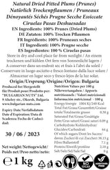 1 kg Ciruelas secas de forma natural, sin hueso, sin aditivos, sin azúcar, sin edulcorantes, nada artificial, procedentes de huertas búlgaras Productos deshidratados Naty Shop