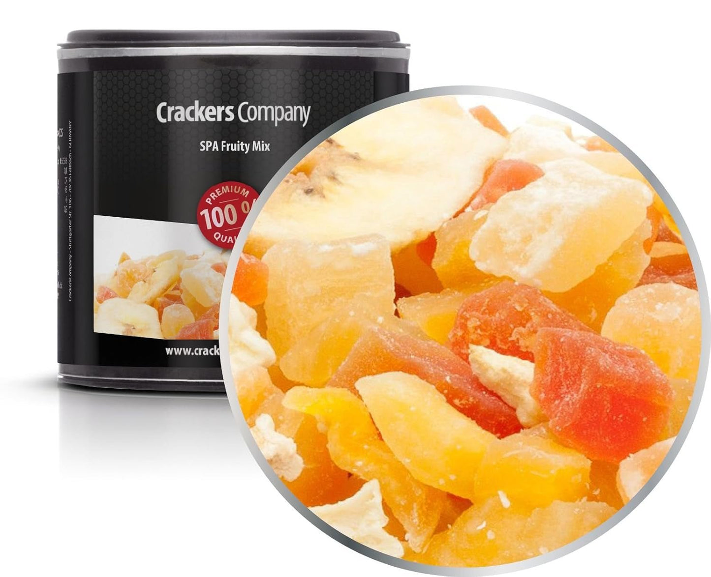 1 x 3kg Mezcla de frutas exóticas Trozos de frutas confitadas Papaya Mango Sandía Piña Coco Manzana Plátano Bajo en grasa Bajo en sal Vegetariano Sin gluten Sin lactosa Productos deshidratados My Store 4 X 80G en caja de membrana pequeña (320G)