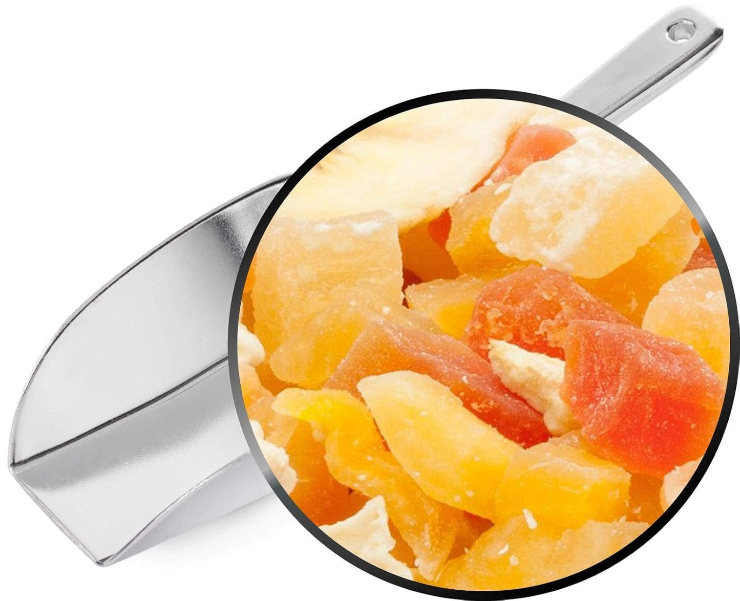 1 x 3 kg mix de frutas exóticas trozos de fruta confitada papaya mango sandía piña coco manzana plátano bajo en grasas bajo en sal vegetariano sin gluten sin lactosa Productos deshidratados Mi tienda