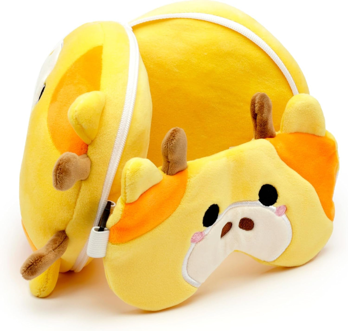 Almohada Puckator Jirafa, EPS 93% Poliéster, 7% Elastano, Multicolor, Almohadas de Viaje Tamaño Estándar Naty Shop