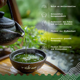 Naturalebio Té Sencha Japonés - 200 g Té verde ecológico - Té verde Sencha 100% puro y natural - hojas sueltas de la primera cosecha - producto ecológico cultivado en Japón