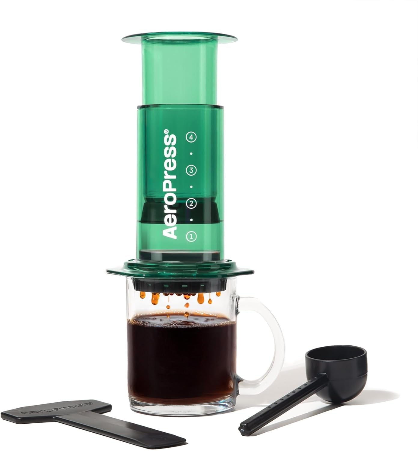 AeroPress Original Cafetera y Espresso, Cafetera Portátil Nivel Barista con Cámara, Émbolo y Filtros, Cafetera Rápida y Espresso