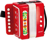 Janod - Acordeón Gioia - Instrumento musical para niños - Juego de roles y educación musical temprana - Con correa - A partir de 3 años, J07654 Jucarii Bebe Naty Shop