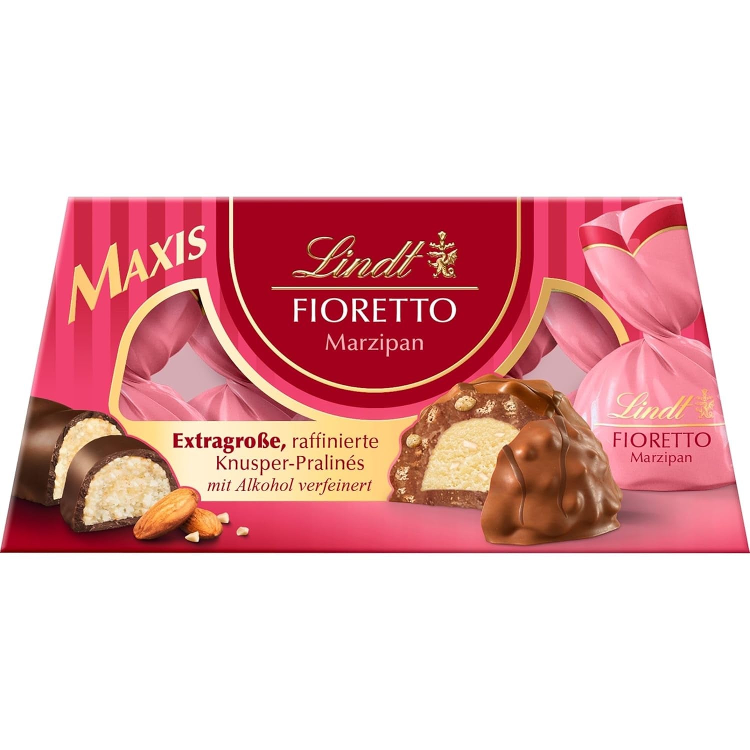 Chocolate Lindt | Set de regalo FIORETTO Zabaione | 138 g | 6 bombones de chocolate con leche rellenos de trufa Zabaione y cobertura crujiente, que contienen alcohol | regalo de chocolate