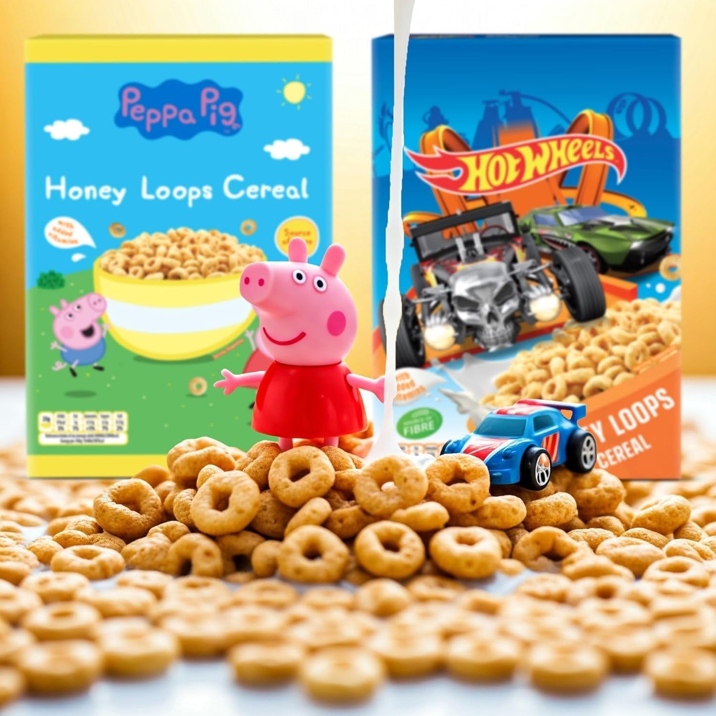 Cereales Peppa Pig Honey Loops, Knusprige Vollkorn Frühstückscerealien Mit Zugesetzten Vitaminen, 1Er Pack (1 X 375G) Cereales Naty Shop