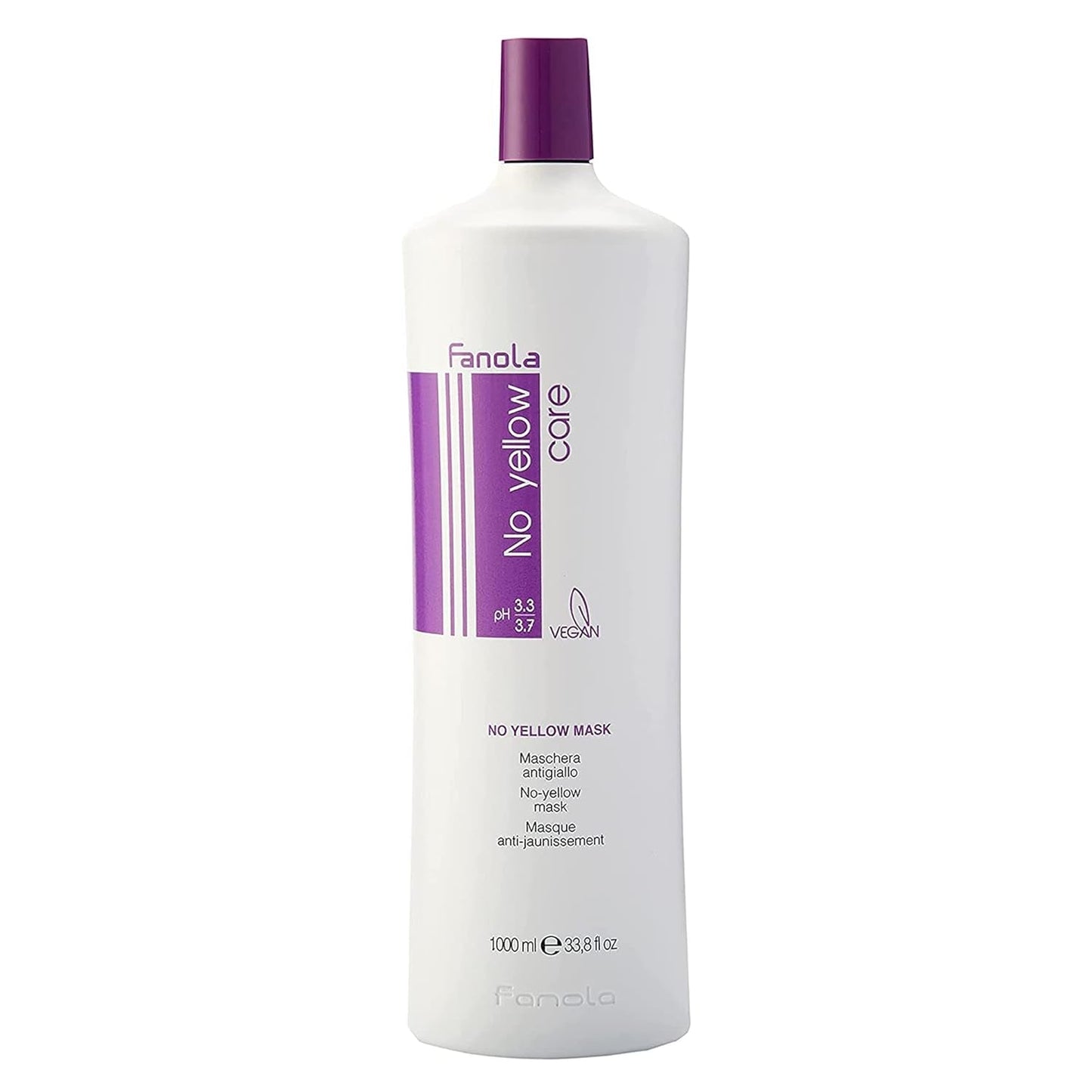 Fanola No Yellow Mask - tratamiento de cuidado, 1 litro Naty Shop mascarilla capilar 1 litro (1 paquete)