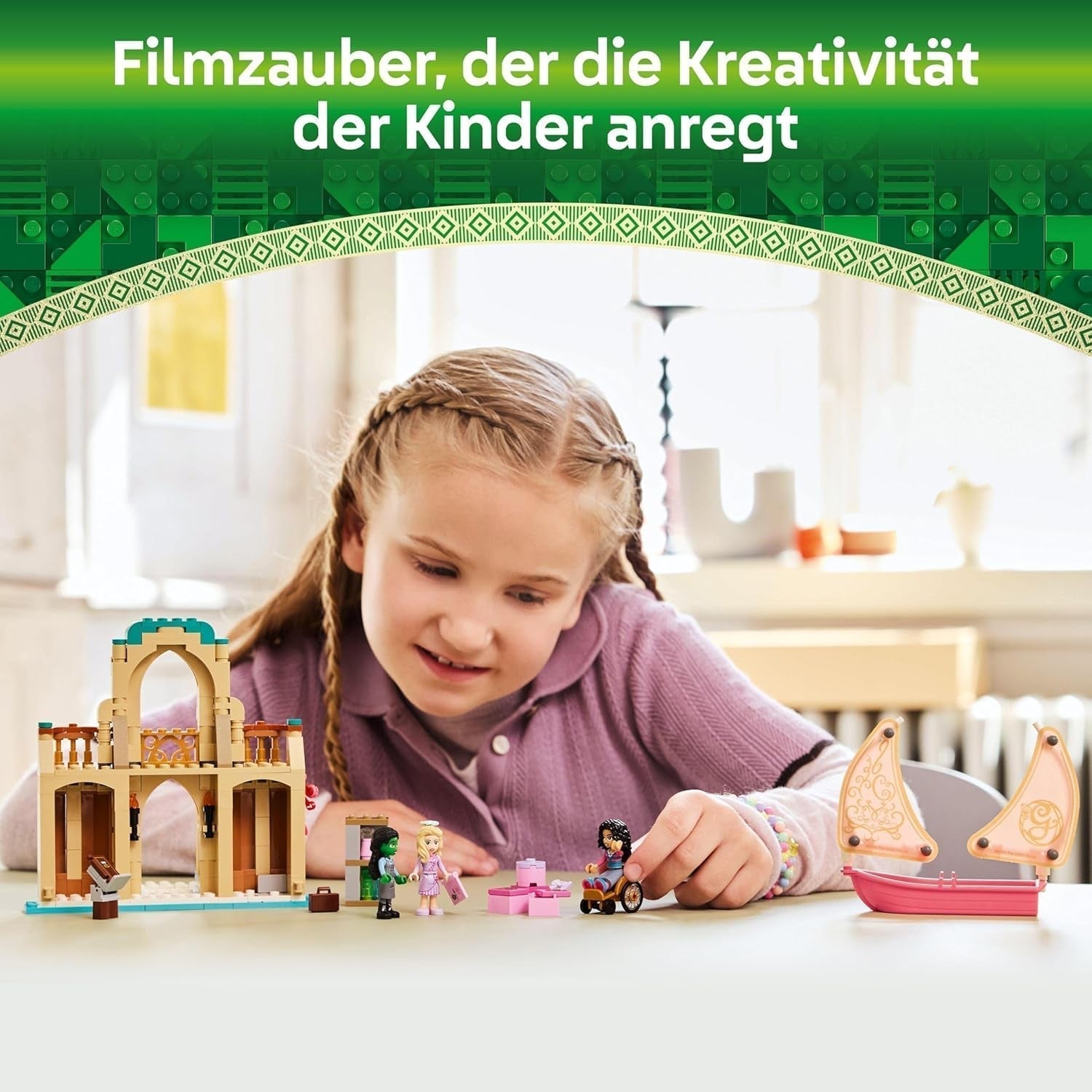 LEGO Wicked Glinda, Elphaba y Nessarose en la Universidad de Shiz Velero y 3 figuras Barco de juguete Regalo para niñas y niños a partir de 7 años Amantes de las casas de muñecas 75681 Juegos de construcción Besuche den LEGO-Store