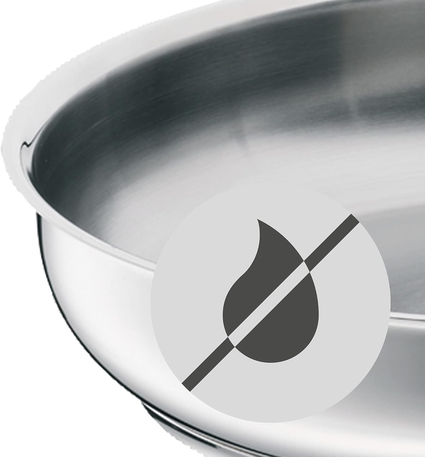 Sartén para servir/asar WMF Profi 28 cm inducción, sartén de acero inoxidable Cromargan, descubierta Ollas y sartenes Naty Shop
