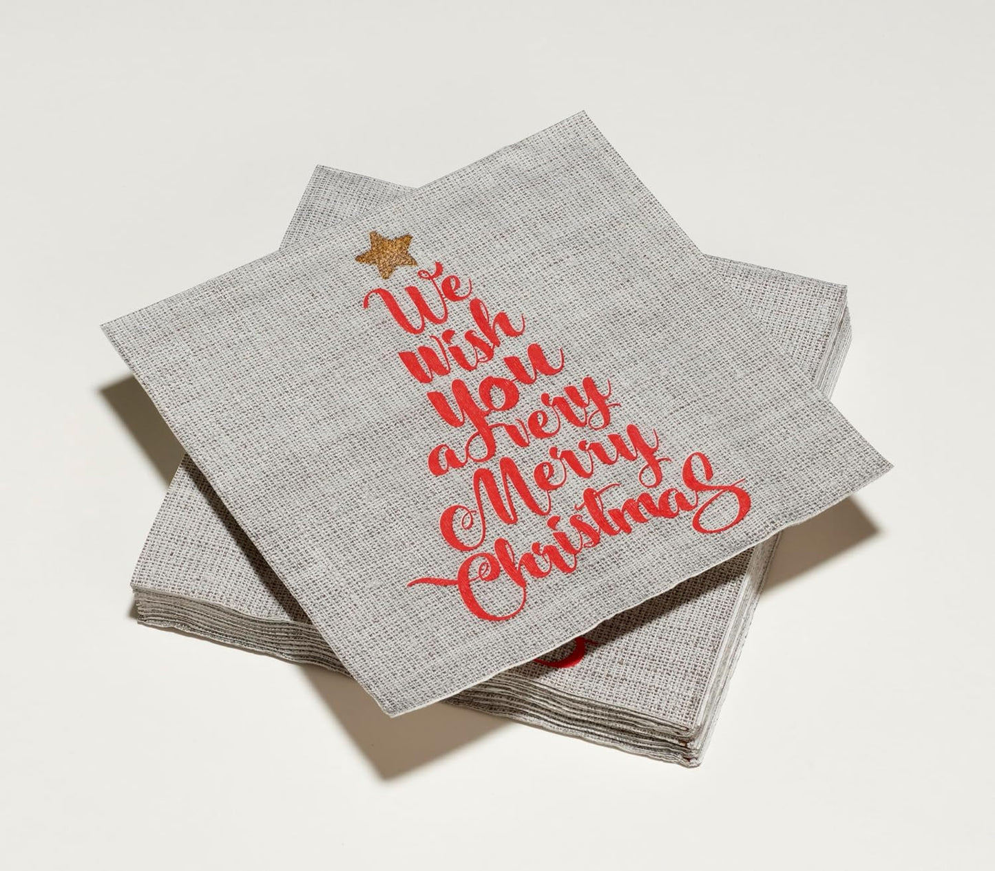 20 servilletas de tela, 33 X 33 Cm, 3 capas, Texto de árbol