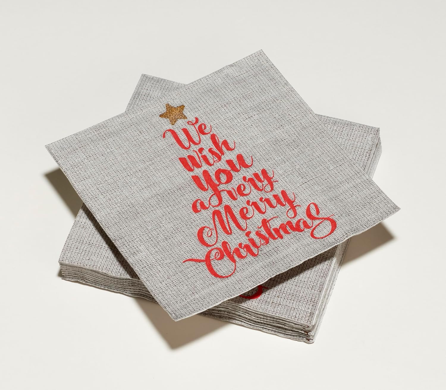20 servilletas de tela, 33 X 33 Cm, 3 capas, Texto de árbol