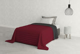 Ropa de cama italiana Estivo cama individual, lino, Aqua, 170 X 270 Cm Edredones y colchas Naty Shop Grigio/Burdeos 170 X 270 Cm