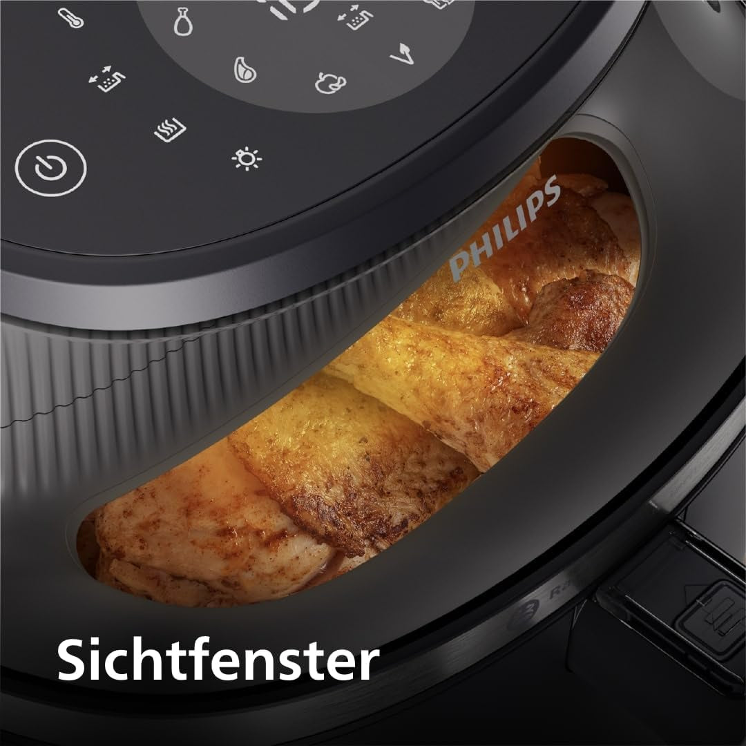 Philips Airfryer 3000 Series 6,2L, Ventana de cocción, 16 funciones de cocción en 1, Tecnología Rapidair plus, Eliminación de grasas, Aplicación de recetas Electrodomésticos Homeid Naty Shop