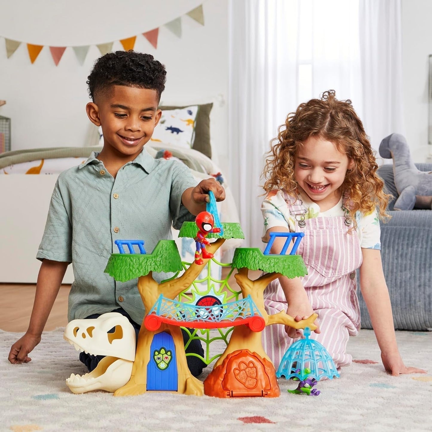 Marvel Spidey y sus súper amigos Dino Treehouse Superhero Playset Figuras de acción Naty Shop