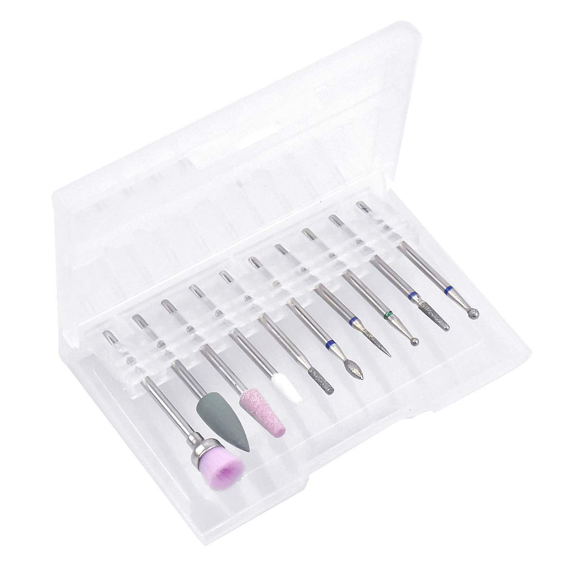 10 piezas Nagelbohrer Bits, Nagelfräser, Wolframlegierung Nagelfräser Bits, Professioneller Nagelfräser, Gelnägel Zubehör Nageldesign Zubehör Für Maniküre Pedicüre Entfernen Nail Art