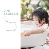 Jean & Len 2 en 1, Gel de ducha y champú para niños sensibles, 200 ml Ducha y baño Naty Shop