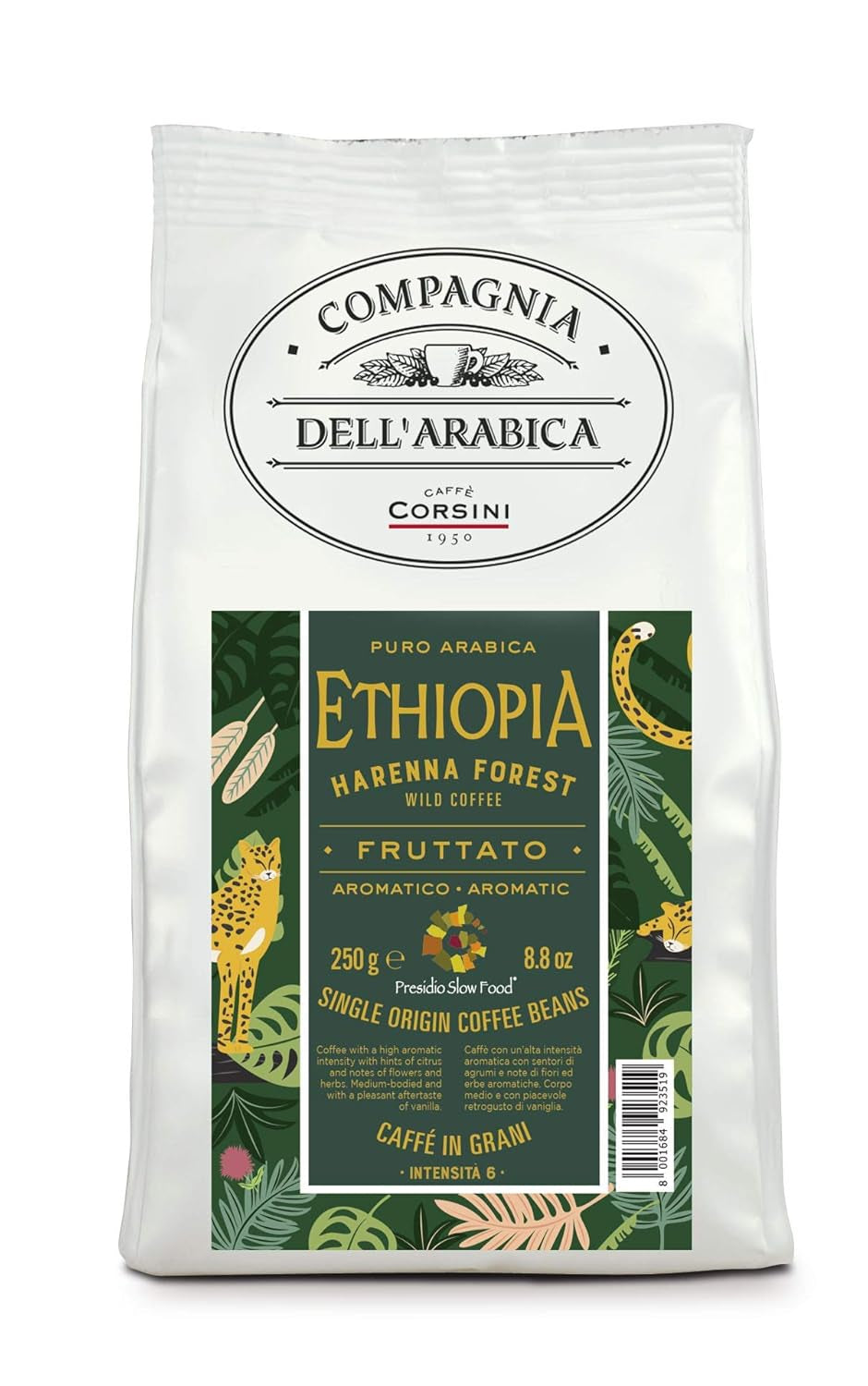 Caffè Corsini - Kaffeebohnen 3x250g Compagnia Dell'Arabica Set Guatemala/Äthiopien/El Salvador, Einzelner Ursprung, total 750g