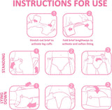 Pañales estampados para adultos 5500-5800 ml, 10 piezas - Baby Usagi (XL)